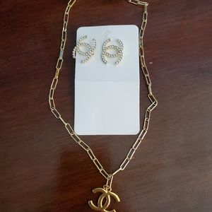 Earrings and necklace